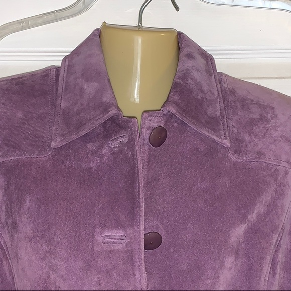 Liz Claiborne suede jacket lavender Sz 4 - Picture 2 of 8